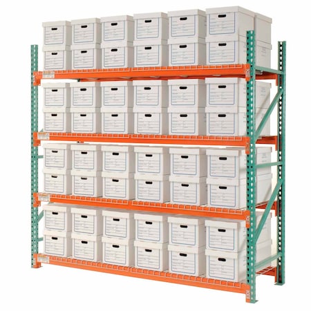 Global Industrial Record Storage Rack Starter Letter Legal 96W x 36D x 96H 258193N